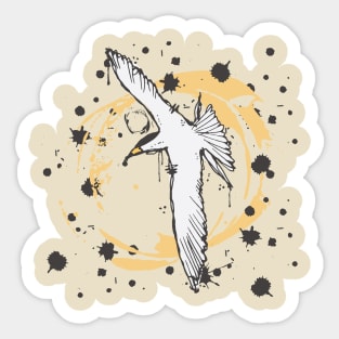 Fairy tern flying sketch Sticker